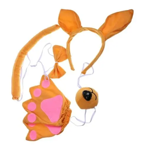Produktbild: 1 Satz Tierkostüm mit Stirnband und Fliege Lustige Tierkopf Accessoires für Cosplay Karneval und Halloween Niedliches Tier Outfit für Erwachsene