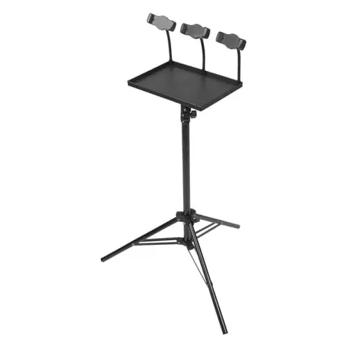 Produktbild: ifundom 1 Satz Tripod terassenliege Bühne Laptop ständer Schreibtisch Dreibeinstativ Stativ für Handy Projektorständer mit Telefonhalter verdicken handyhalter Tablett Regal Hebebügel Abs