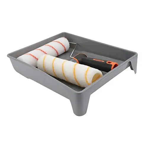Produktbild: 1 Satz Walzenbürsten-set Schranklackierset Möbelfarbe Hausmalerei-tablett Rollpinsel Malerrolle Ovale Farbe Federmäppchen Aus Kunststoff Wandmalrolle Plastik Latexfarbe Haushalt