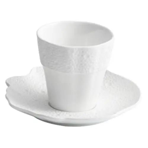 Produktbild: 1 Satz Wasserbecher coffee set kaffeset Kaffeepott tea sets teeglas Tasse mit heißer Kaffeetasse aus Keramik fein einstellen Macchiato-Tasse handhaben Büro Cappuccino-Tasse Weiß