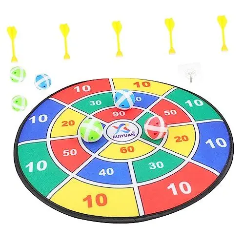 Produktbild: 1 Satz Werfendes Spielzeug Dartspielzeug Werfen Spielzeug Zum Dartschießen Pädagogisches Dartspielzeug Indoor-dartspiel Sportspielzeug Sticky Balls Dartspiel Indoor-spielset WHAMVOX