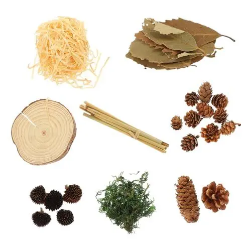 Produktbild: 1 Satz Zweige Dekor gefälschte Tannenzapfen kleine Tannenzapfen zum Basteln weihnachtsdeko Dekoration Weihnachten Party-Kiefer-Ornament Zweige hängende Ornamente trockenes Moos HOMSFOU