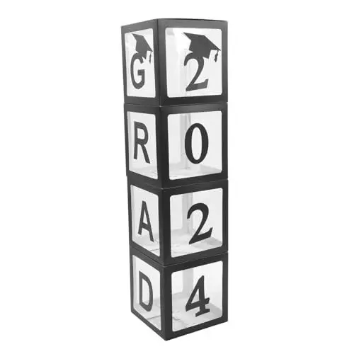 Produktbild: Toyvian 1satz Graduation Balloon Box Dekoration Fotorequisiten Für Abschlussfeiern Kreative -dekoration Lagerung Für Kleine Accessoires Und Lichter