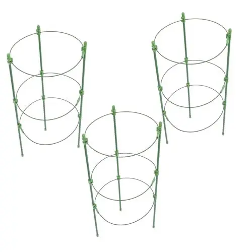 Produktbild: 1 Satz kletterndes Weinspalier Pflanzengitterrahmen Blumenspaliere Pflanzen Kletterpflanzenstütze Pflanzensäule Gurkenunterstützung Gartenkäfige für Gemüse Glasfaserrohr Green KITANDOVE