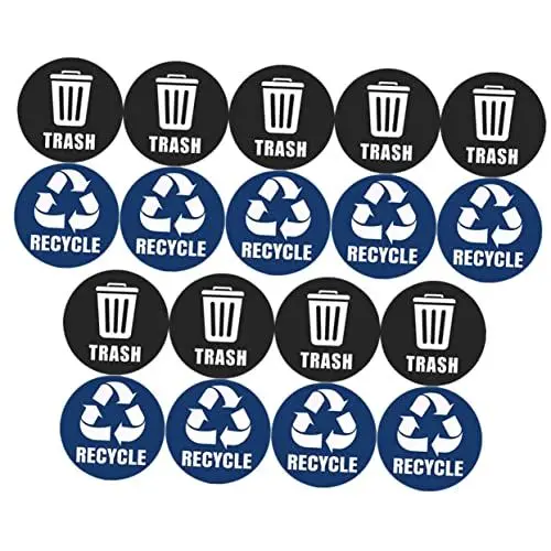 Produktbild: Operitacx Recycling-aufkleber Für Mülleimer Abfallbehälter-aufkleber Pvc-etikettenaufkleber 50er-set