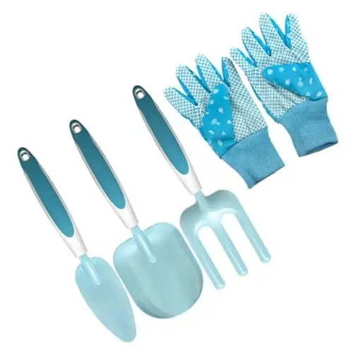 Produktbild: BEBEMOKO Gartenschaufeln Zum Pflanzen 4-teiliges Set Handkelle Metallrechen Für Die Gartenarbeit