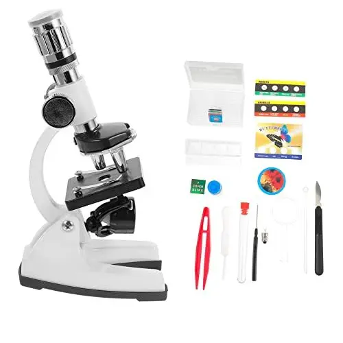 Produktbild: 1 Set Mikroskop Experimentierwerkzeug Einsteiger Silber STK PHENOFICE