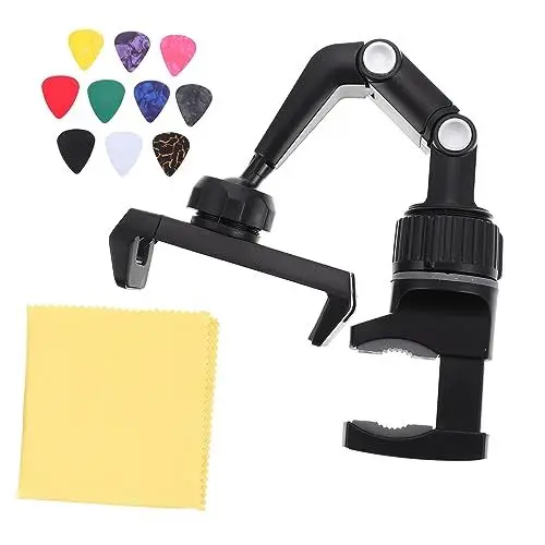 Produktbild: ifundom Mikrofonständer Telefonhalter Clip-on-gitarrenhalterung Ständer Für Musikinstrumente Nicht- Schwarz Grau