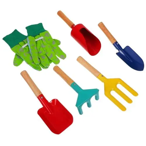 Produktbild: PHENOFICE 1 Set Garten-handkelle/Schaufel-Set Für Jungen Und Mädchen Gartengeräte Pflanzschaufel Kelle Für Den Garten Holzgriff Einfache Reinigung