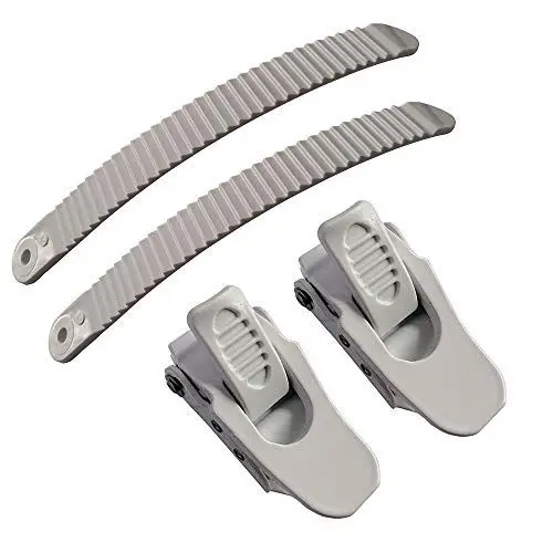 Produktbild: 1 Set weiße Snowboard-Schuhbindungsteile, 2 Schnallen mit 2 Riemen for Knöchel-Snowboard-Bindung, Strap-In-System im Freien
