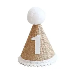 Produktbild: TOYANDONA 1 Stk Geburtstagsparty-hut Kinderhüte 1 Geburtstagshut Hutjunge Zum 1. Geburtstag Erster Geburtstag Partyhut Hut Zum 1. Mädchen Hüte Rose Leinen- Der Hund Hut Baby