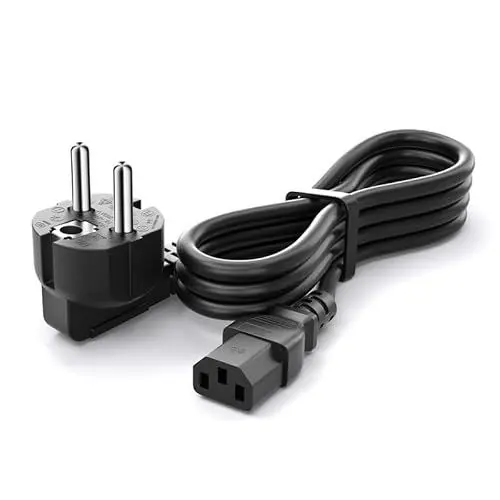 Produktbild: (1 Stück 1.5m) Eu Notebook Stromkabel, CYD Laptop Netzkabel 3 Polig 250V 10A Kompatible mit TV netzkabel Samsung LG Stecker Stromkabel Monitor LG HP Philips Samsung