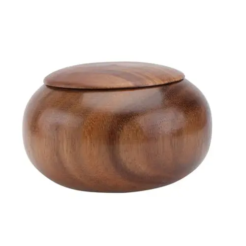 Produktbild: 1 Stück Akazien-go-dosen Schachvorratsglas Go Schach Aufbewahrungsbehälter Gehen Schachspiel Schüssel Einfaches Glas Aus Holz Behälter Mit Spiel Gehen Hölzern Muschelschale Stein