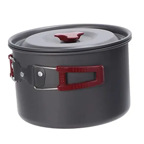 Produktbild: 1 Stück Alu-kochtopf Begleitertopf Aus Stahl Fensterspiegel Rucksack Kochgeschirr Outdoor-camping-töpfe Kochtopf Für Lagerfeuer Lagerfeuertopf Das Übliche Individuell Wok Draussen