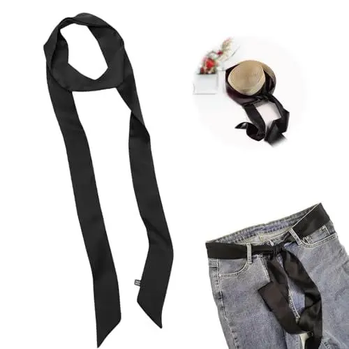 Produktbild: 1 Stück Damen Satin Gürtel, Band Imitated Silk Damen-Satin-Gürtel, Vielseitiges Mode-Accessoire für Brautkleid, Party, Performance, Stirnband, Fotografie, Krawatte, 5 cm x 192 cm