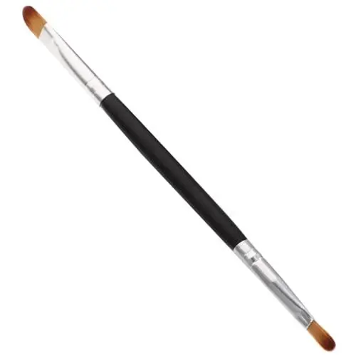 Produktbild: Healeved Doppelseitiges Lidschattenpinsel-set – Make-up-werkzeughalter Für Eyeliner Wangen – Weiche Kunstfaser – Schwarzer Holzgriff – Make-up-pinsel Lidschattenpinsel