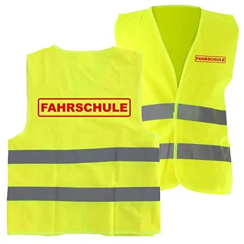 Produktbild: 1 Stück Warnweste FAHRSCHULE Sicherheitsweste mit Druck auf Rücken und Brust