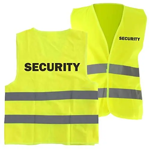 Produktbild: 1 Stück Warnweste SECURITY Sicherheitsweste mit Druck auf Rücken und Brust