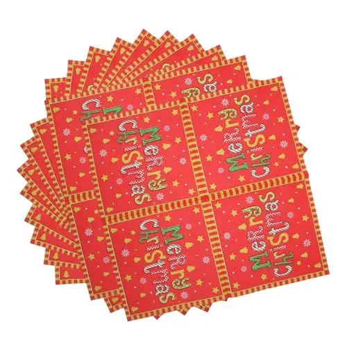 Produktbild: KITANDOVE Weihnachtstischdekoration Weihnachtsservietten Einweg-papierservietten Mit Dekorativem Druck 20 Blatt/beutel Festliche Und Mehrzweckservietten