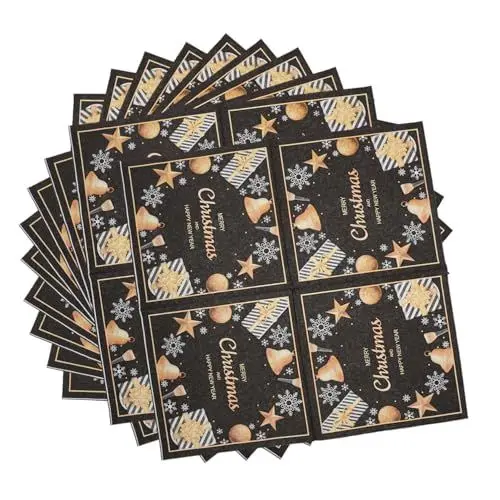 Produktbild: 1 Weihnachtsservietten Weihnachtspapierservietten Weihnachts-toilettenpapier Gästeservietten Weihnachtscocktailservietten Urlaub Servietten Weihnachtliche Tischdeko Zellstoff PRETYZOOM