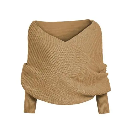 Produktbild: 1 euro artikel, Schal Damen mit Ärmeln, Schal mit Ärmeln Strick Multifunktionaler Ärmelschal Wickelpullover Gestrickter Schultertuch, outlet angebote