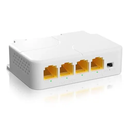 Produktbild: 1 in 3 Out Gigabit PoE Extender, NICGIGA 3 Port PoE Repeater 100 Meters(328 ft),IEEE 802.3af/at Power Over Ethernet PoE Splitter to 3 PoE Devices Like IP Cameras, IP Phone, Wireless AP