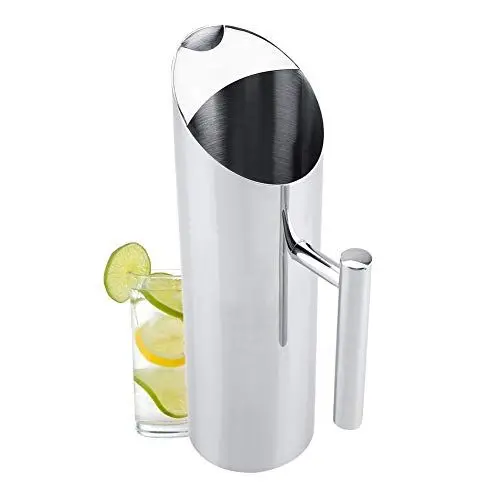 Produktbild: 1 l/1,5 l/2 l Wasserkrug Karaffe Edelstahl mit Eisschutz zum Servieren von Wasser, Eistee und anderen kalten Getränken (1,5 l)