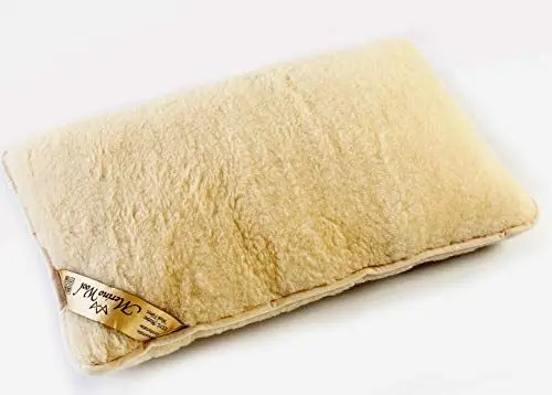 Produktbild: 1 x Merinowolle Gütezeichen Kissen Schlafkissen 900g Merino Wolle 40 x 80cm Schurwolle