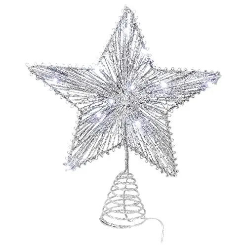 Produktbild: 1 x Weihnachtsbaum-Dekoration, sternförmig, Weihnachtsbaumlicht, Weihnachtsdekoration, Geschenk, Ornamente