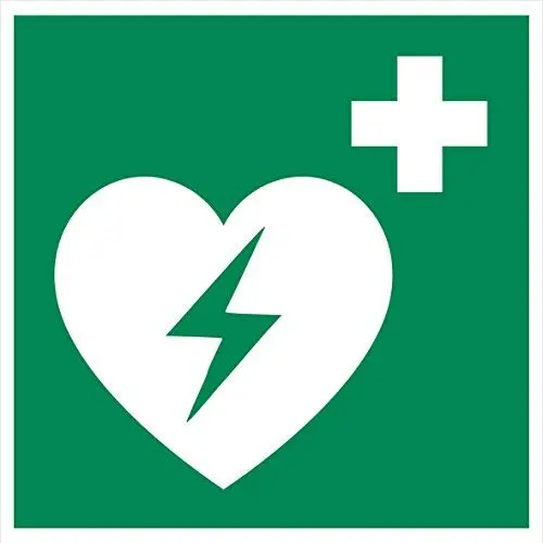 Produktbild: Aufklebo - 10 AED Aufkleber - Automatisierter Externer Defibrillator (10 Stück) - Folie, Grün, Funktional, AED-Kennzeichnungsaufkleber