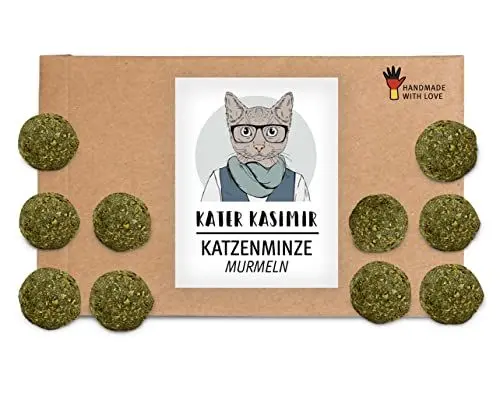 Produktbild: 10 x Katzenminze Ball | Katzenminze Kugeln | Natürliches Katzenspielzeug | Leckeres Catnip und Spielball für Katzen in einem