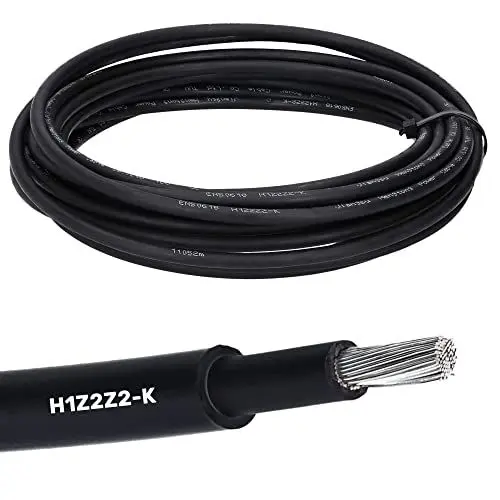 Produktbild: 10 Meter Lapp 1023760 H1Z2Z2-K, optimierte Version 1x6 schwarz I Kabel für Solartechnik I Solarleitung für Außenbereich I UV-resistent I Halogenfrei I Robust I Wasserdicht I erdverlegbar