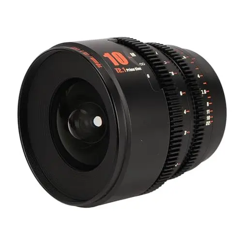 Produktbild: 10 Mm T2.1 Cinema-Objektiv, APS C 260 Grad Ultra-Langfokus, Große Blende, Manueller Fokus Cine-Objektiv füR R RP R5 R6 R3, Cinema-Objektiv mit Halbrahmen, Optisches Glas, 10 Mm