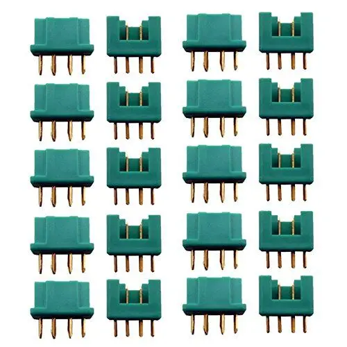 Produktbild: 10 Paar (20 Stück) Premium MPX Multiplex Kompatibel Hochstromstecker Steckverbinder Goldstecker 6PIN 6P 6 Kontakte Stecker Buchse Male Female 6 Polig 35A Modellbau