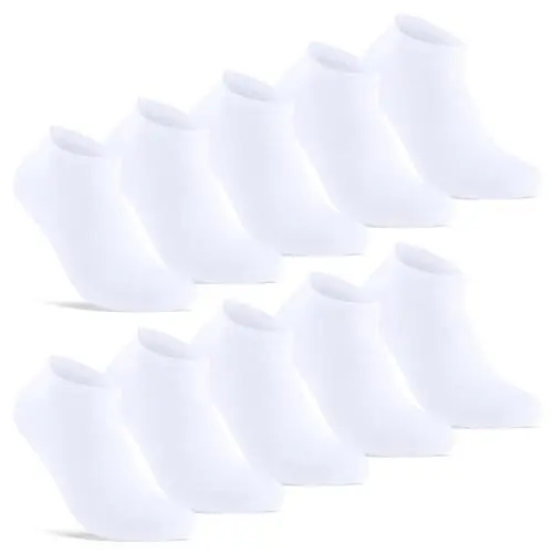 Produktbild: 10 Paar Sneaker Socken Herren Damen kurze Socken Baumwolle 10810 (Weiß 39-42)