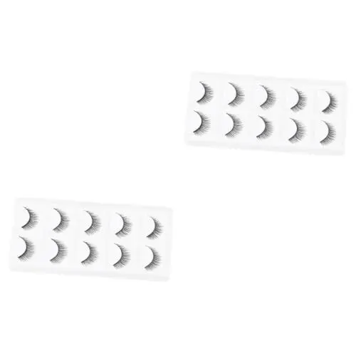 Produktbild: Angoily 2 Sets Dickes Wimpernverlängerungsset Natürliche Falsche Wimpern Dichte Faser für Die Bühne oder Den Alltag Make-up-zubehör für Frauen und Mädchen 5 Paar