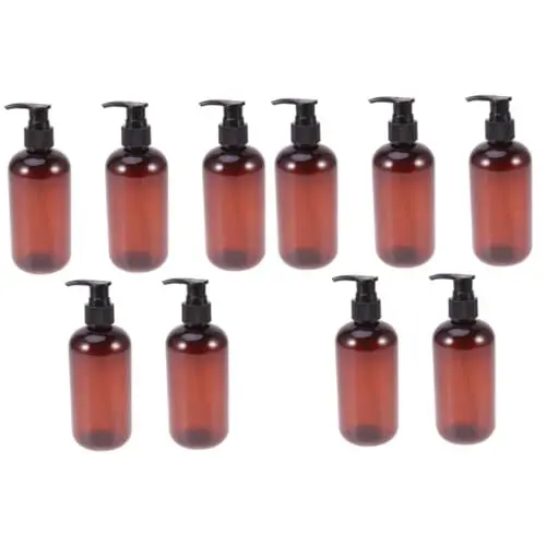Produktbild: DOITOOL 10stücke Tawny Shampoo Pumpflaschen Leere Emulsionsflaschen Für Duschgel Tragbare Nachfüllbehälter Für Reisen Für Shampoo Lotion Und Mehr