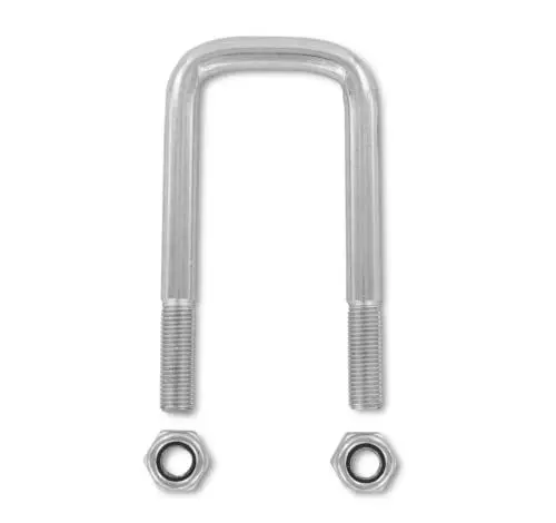 Produktbild: 10 Stk. M10 Quadratische Bügelschelle ø 42mm Bügelschraube U Bolzen U-Schrauben Schellen - Dachbox Befestigung, Öse Zurröse Dachträger (10 Stk. M10 x 42mm mit Muttern)
