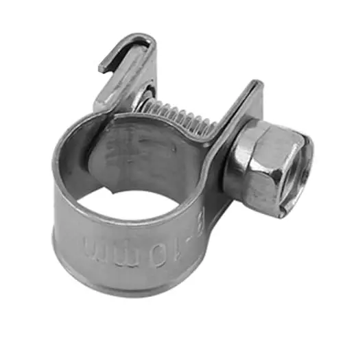 Produktbild: 10 Stück/Set Schlauchklemmen. Hergestellt aus Robusten T-Fuel-Clips aus Rostfreiem Stahl. Die Optionale Größe von 6 Mm Bis 20 Mm Macht Sie für den Sanitärbedarf. (8-10mm)