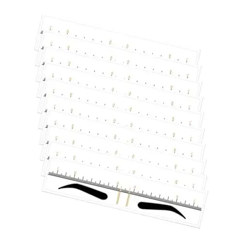 Produktbild: FRCOLOR Umweltfreundliche Augenbrauen-lineal-schablone 10 Stück Augenbrauen-formungsvorlage Aus Pvc für Make-up-artists und Anfänger