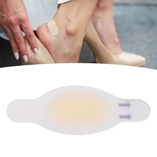 Produktbild: 10 Stück Blasenpflaster, Gel-Blasen-Bandagen, Blasenkissen-Pad, Gel-Blasen-Pads, Halbe Größe, Gel-Blasenkissen, Weiche, Langlebige Blasen-Prävention, Fersenpolster für Schuhe