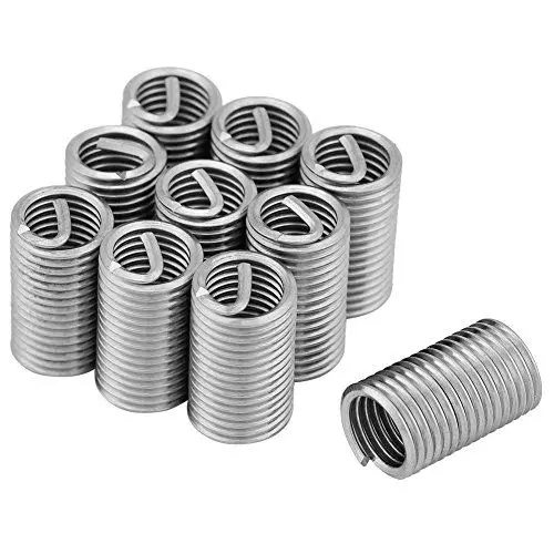 Produktbild: 10 Stück Drahteinsätze Gewinde 304 Edelstahl Draht Schraube Hülsen Gewinde Reparatur Kit M8x1,25x3D