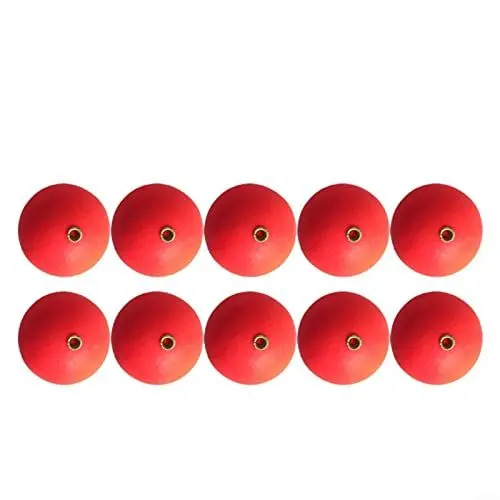 Produktbild: 10 Stück Fliegenfisch-Schwimmer-Anzeige, Angel-Bobber, 15 mm Angelposen, Bobberball-Perlen, Schaumstoff-Schlag-Indikatoren, Bojen-Angelzubehör (Typ A rot)