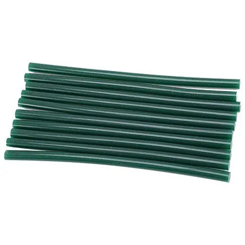 Produktbild: 10 Stück Heißklebepistolen-Sticks, bunt, schnelle Haftung, Heißklebekleber, DIY-Bastelsticks für 20 W kleine Power-Pistole, 7 x 150 mm (Green)