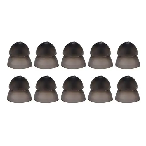 Produktbild: 10 Stück Hörgeräte-Kuppeln, 8 Mm, Pilz, Weiches Silikon, Doppellagig, Geschlossen, Waschbar, Antistatisch, Ohrstöpsel für Hörverstärker, Hörgeräte(Schwarz)