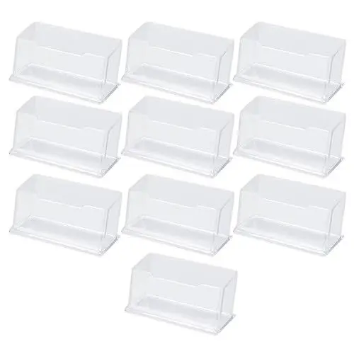 Produktbild: SZCXDKJ 10 Stück Klarer Visitenkartenhalter,Robust Visitenkarten-Box Dauerhaft Visitenkarten-Display-Box Visitenkartenständer für Haus Büro Schreibtisch-Accessoire Klarer Visitenkartenhalter