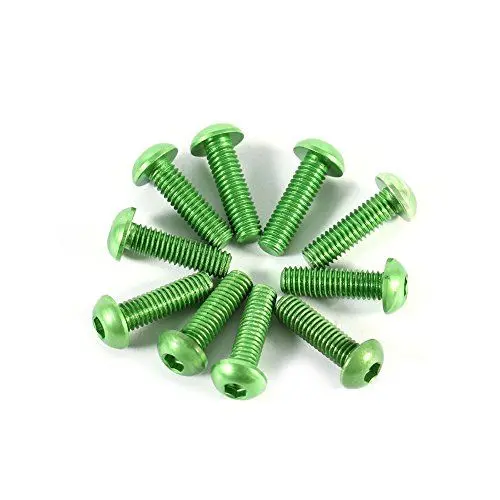 Produktbild: 10 Stück M3 6/8/10 Mm Schrauben Rundkopfschrauben Schraubenkopfkappen Knopfrundkopf Metrische Innensechskantschraubenschraube Aluminiumlegierung Metrische (10mm)