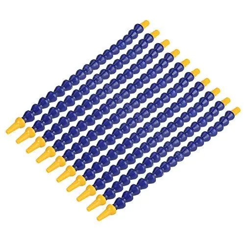 Produktbild: 10 Stück Öl-Kühlmittelrohr aus Kunststoff, Langes Flexibles Wasser-Öl-Kühlmittelrohr, Schlauch, 1/8 BSPT mit Ventil, Einstellbarer Kühlmittel-Gewindeschlauch für Drehmaschine, CNC-Maschine