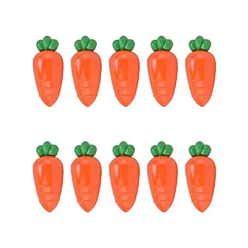 Produktbild: 10 Stück Oster-Leckerli-Boxen, karottenförmige Süßigkeiten-Box, befüllbare Leckerli-Behälter, Oster-Süßigkeiten-Box, Oster-Behälter für Kekse, Süßigkeiten (Bright yellow)
