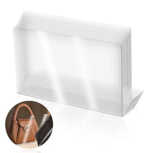 Produktbild: 10 Stück Regaltrenner, Regalteiler Transparente Kleiderschrank Trenner Regal Schrankteiler Acryl Shelf Dividers für Schlafzimmer Küche Schränke und Organisation